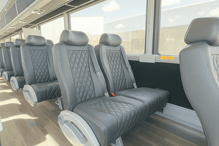 interior of Murfreesboro Shuttle Bus Rentals charter bus